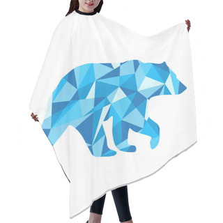 Personality  Blue Shapes Abstract Bear. Animal Isolated Hair Cutting Cape