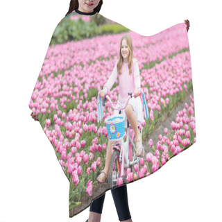 Personality  Child Riding Bike In Tulip Flower Field During Family Spring Vacation In Holland. Kid Cycling In Pink Tulips. Little Girl Cycling In The Netherlands. European Trip With Kids. Travel With Children. Hair Cutting Cape