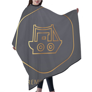 Personality  Boat Golden Line Premium Logo Or Icon Hair Cutting Cape