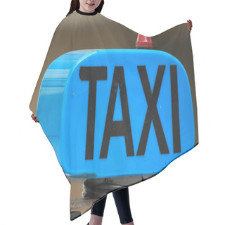 Personality  Taxi Blue Hair Cutting Cape