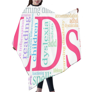 Personality  LDs Word Cloud Hair Cutting Cape