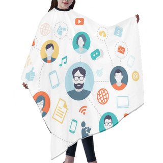 Personality  Social Media Background Hair Cutting Cape