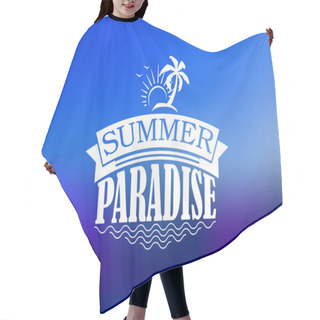 Personality  The Summer Paradise Poster Design Hair Cutting Cape