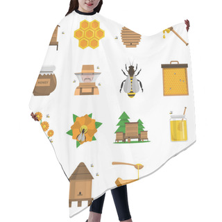 Personality  Honey Icons Set Hair Cutting Cape