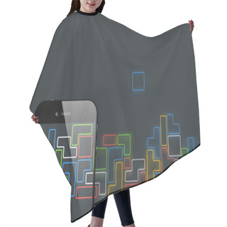 Personality  Smartphone Briks Game Hair Cutting Cape