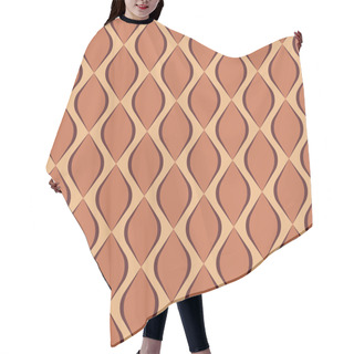 Personality  Seamless Geometric Pattern With Diamond Shapes In Retro Style. Hair Cutting Cape