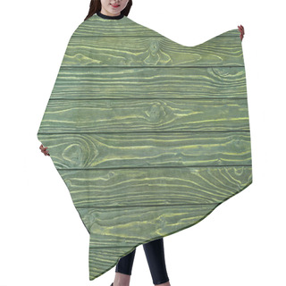 Personality  Wooden Horizontal Planks Painted In Green Background Hair Cutting Cape