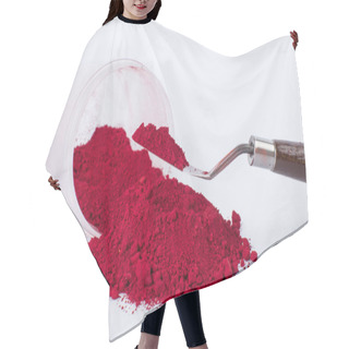 Personality  Carmine Pigment On A White Background Hair Cutting Cape