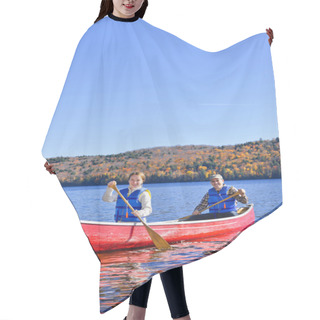 Personality  Canoe Trip On Scenic Lake In Fall Hair Cutting Cape