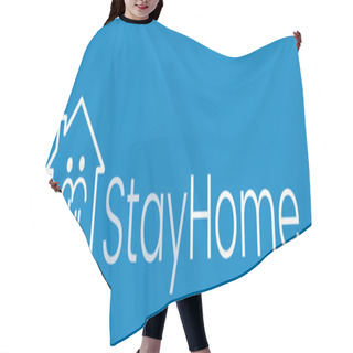 Personality  Stay At Home Slogan With House And Family Icons - Father, Mother, Child. Protection Campaign From Coronavirus, COVID-19. Stay Home Text, Hash Tag. Coronavirus Protection Logo. Vector Illustration Hair Cutting Cape