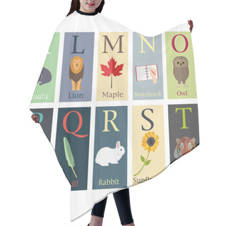 Personality  Colorful Cards With Alphabet Hair Cutting Cape