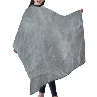 Personality  Halloween Concept, A Dark Background Old Wall With Cobwebs, Greeting Card Background. Hair Cutting Cape