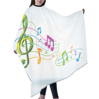 Personality  Abstract Music Background. Hair Cutting Cape