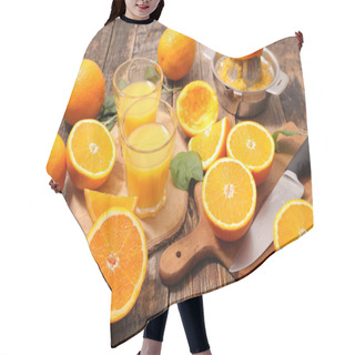 Personality  Fresh Oranges And Juice Hair Cutting Cape