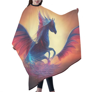 Personality  A Illustration Of A Horse With Wings Hair Cutting Cape