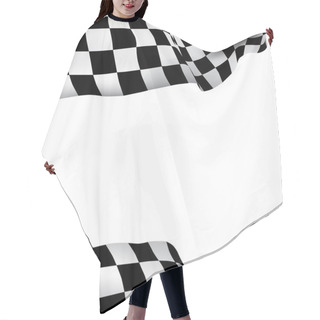 Personality  Background Checkered Flag Hair Cutting Cape