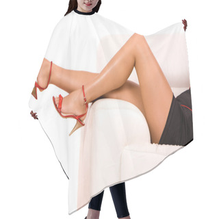 Personality  Woman Legs Hair Cutting Cape