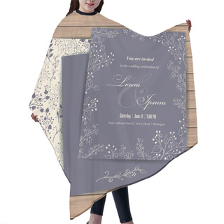 Personality  Cards With Floral Elements Hair Cutting Cape