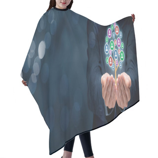Personality  Customer Or Employees Care Concept Hair Cutting Cape