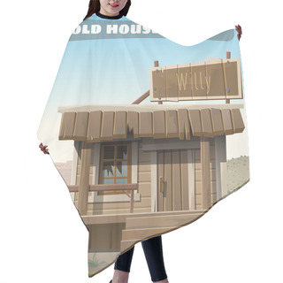 Personality  Old Abandoned House Of A Cowboy In The Wild West Hair Cutting Cape