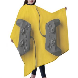 Personality  Video Game Controllers On Color Background Hair Cutting Cape