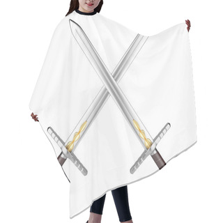 Personality  Crossed Swords Hair Cutting Cape