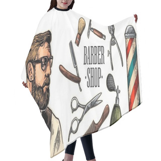 Personality  Head Hipster And Equipment For BarberShop Hair Cutting Cape
