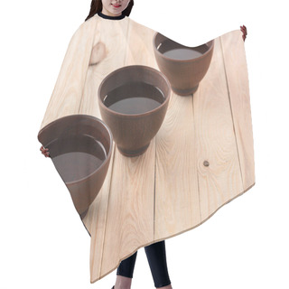 Personality  Water In Bowls On Table  Hair Cutting Cape