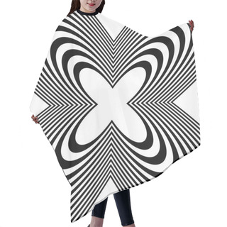 Personality  Radial Geometric Abstract Pattern Hair Cutting Cape