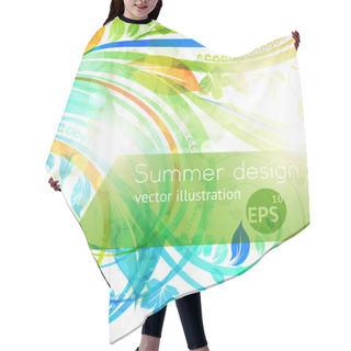 Personality  Floral Summer Design Elements With Sun Shine Hair Cutting Cape