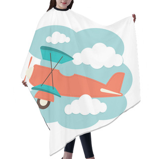 Personality  Biplane In The Clouds Hair Cutting Cape