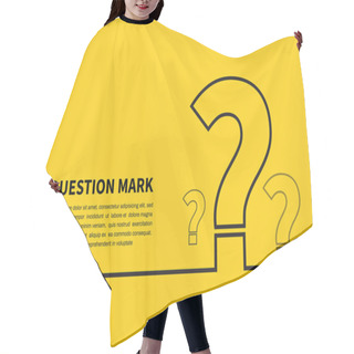 Personality  Question Mark Icon On Yellow Background. FAQ Sign. Vector Illustration Hair Cutting Cape