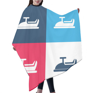 Personality  Baby Car Ride Blue And Red Four Color Minimal Icon Set Hair Cutting Cape