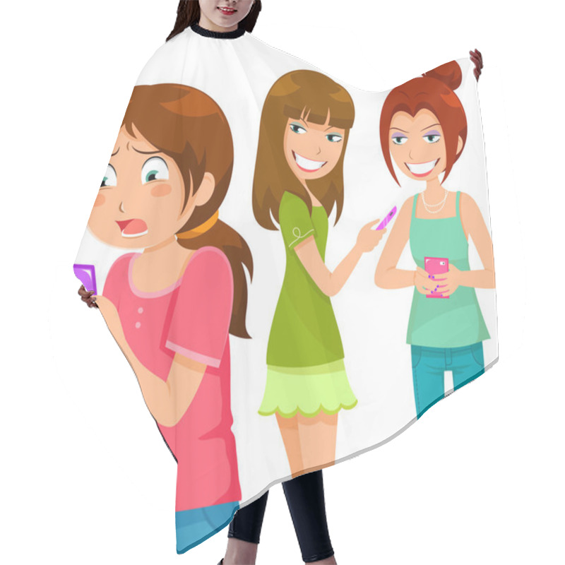 Personality  Bullying Through Cell Phone Hair Cutting Cape