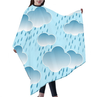 Personality  Background With Clouds And Rain Drops Hair Cutting Cape