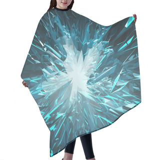 Personality  Abstract Background From Blue Glass Crystals Hair Cutting Cape