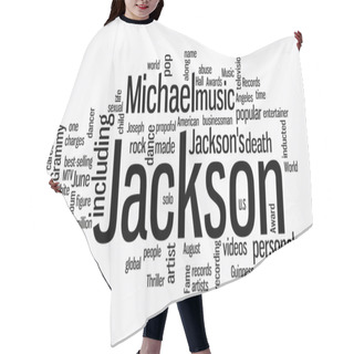 Personality  Michael Jackson Word Clouds Hair Cutting Cape