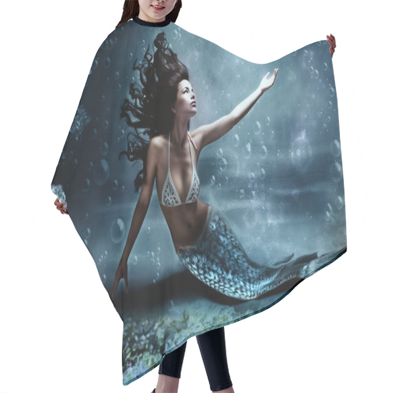 Personality  Mermaid at sea hair cutting cape