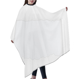 Personality  Ragged Textured Paper With Curl Edges On White Background  Hair Cutting Cape