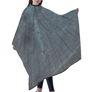 Personality  Close-up View Of Dark Grey Cracked Wooden Textured Background  Hair Cutting Cape