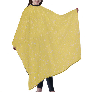 Personality  Clear Transparent Water Drops On Yellow Background Hair Cutting Cape