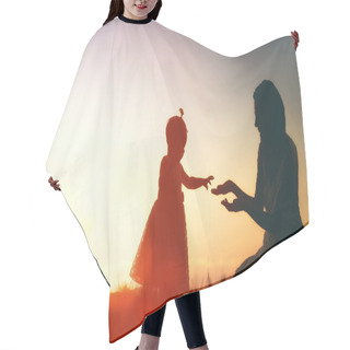 Personality  Happy Loving Family Hair Cutting Cape