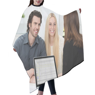 Personality  Young Couple During An Interview Hair Cutting Cape