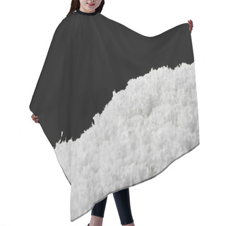 Personality  White Snow Isolated On Black Background Hair Cutting Cape