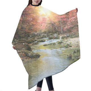 Personality  River In Autumn Forest Hair Cutting Cape