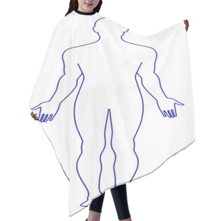Personality  Naked Standing Man Hair Cutting Cape