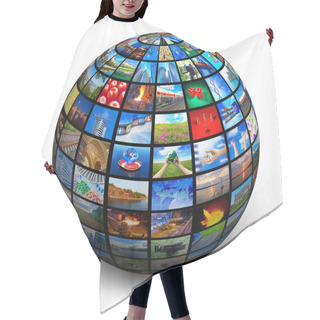 Personality  Picture Globe Hair Cutting Cape