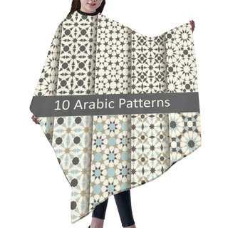 Personality  Set Of Ten Seamless Vector Arabic Traditional Geometric Patterns.design For Covers, Packaging, Textile Hair Cutting Cape