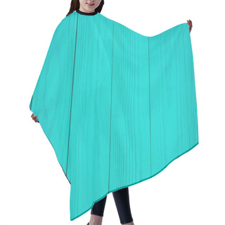 Personality  Turquoise Wood Background With Grain And Nodes Hair Cutting Cape
