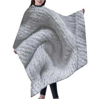 Personality  White And Gray Realistic Knit Texture  Pattern.  Background For Banner, Site, Card, Wallpaper. Hair Cutting Cape